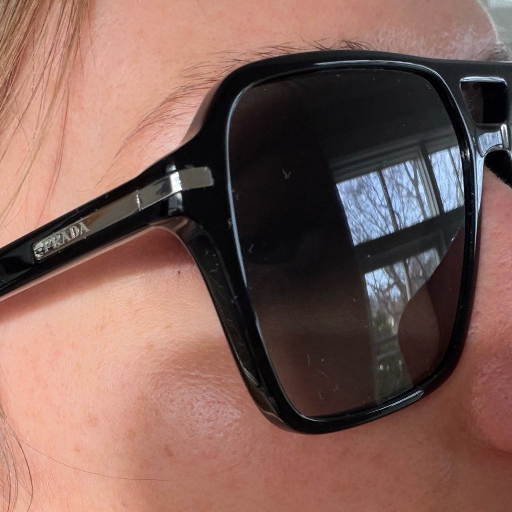 Prada PR 20-YS 5517 Black Sunglasses with Gradient Gray Lenses - Picture 7 of 11